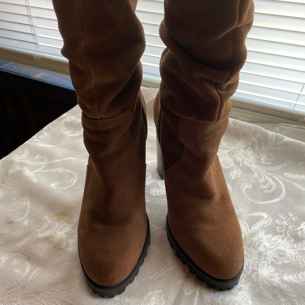 Aldo tan brown high boots